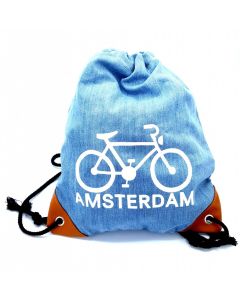 Amsterdam Bicycle Backpack - Light blue